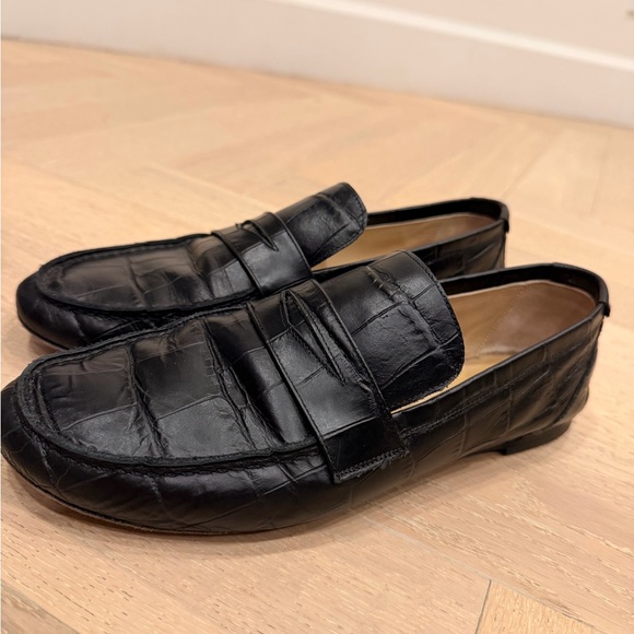 Jamie Haller Black Croc Penny Loafers, size 40 (9/9.5), very good condition - Picture 6 of 14